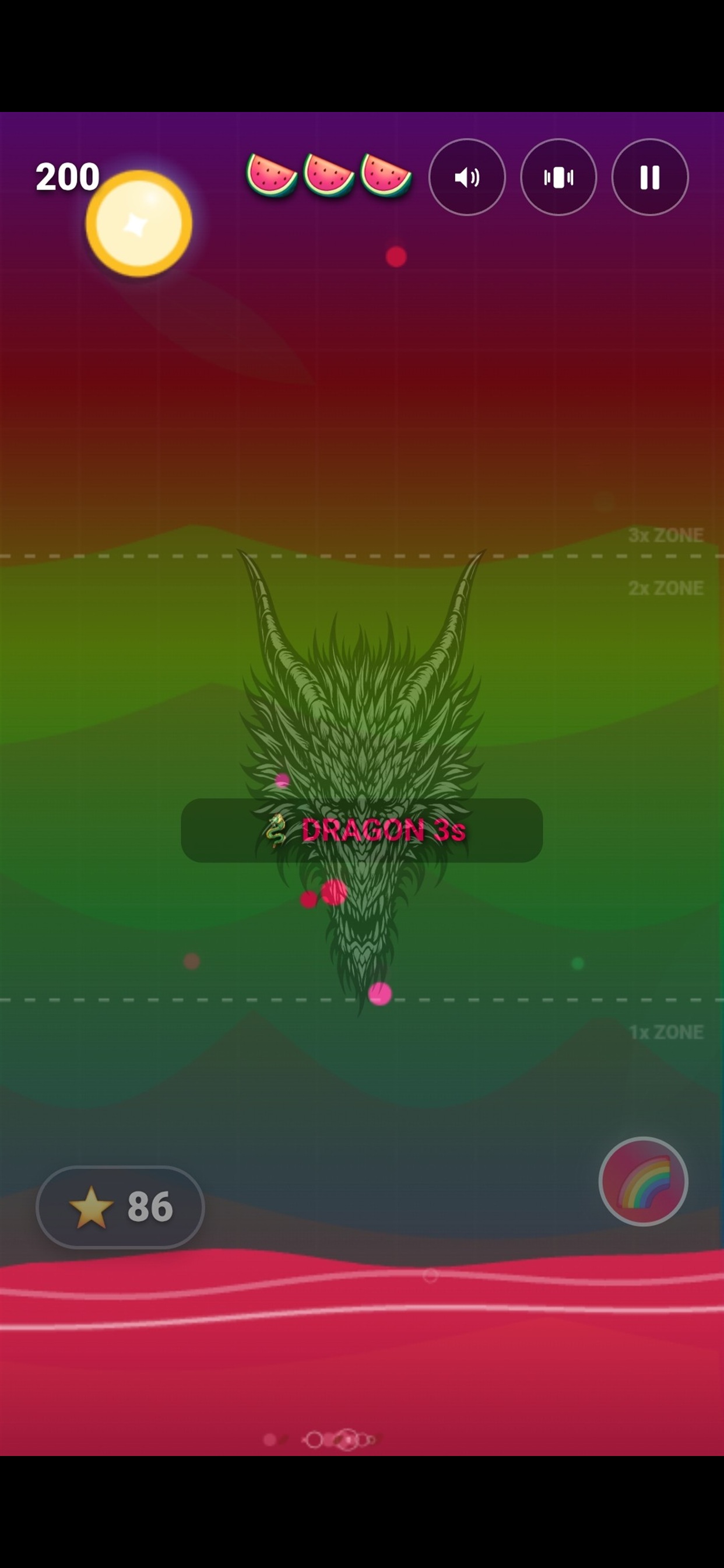 Melon Pop gameplay with the dragon power-up